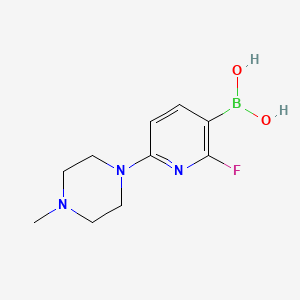 molecular formula C10H15BFN3O2 B8206367 [2-Fluoro-6-(4-methylpiperazin-1-yl)pyridin-3-yl]boronic acid 