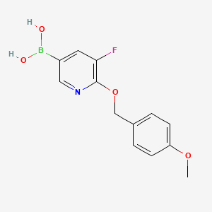 [5-Fluoro-6-[(4-methoxyphenyl)methoxy]pyridin-3-yl]boronic acid