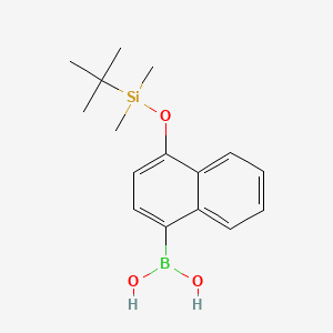 molecular formula C16H23BO3Si B8206459 (4-((tert-Butyldimethylsilyl)oxy)naphthalen-1-yl)boronic acid 