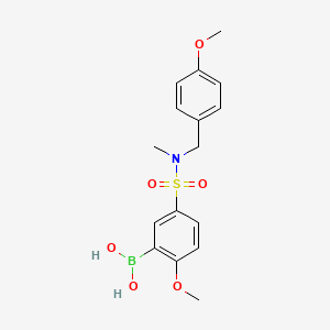 molecular formula C16H20BNO6S B8206495 [2-Methoxy-5-[(4-methoxyphenyl)methyl-methylsulfamoyl]phenyl]boronic acid 