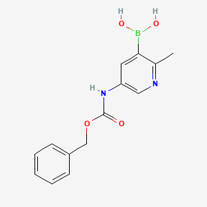 molecular formula C14H15BN2O4 B8206502 [2-Methyl-5-(phenylmethoxycarbonylamino)pyridin-3-yl]boronic acid 