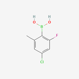 molecular formula C7H7BClFO2 B8206508 (4-Chloro-2-fluoro-6-methylphenyl)boronic acid 