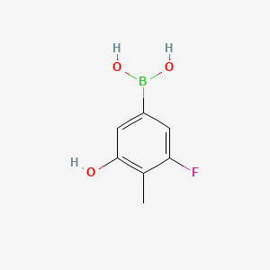 molecular formula C7H8BFO3 B8206514 (3-Fluoro-5-hydroxy-4-methylphenyl)boronic acid 
