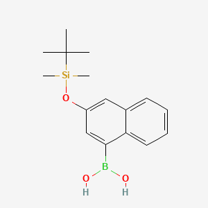 molecular formula C16H23BO3Si B8206538 [3-[Tert-butyl(dimethyl)silyl]oxynaphthalen-1-yl]boronic acid 