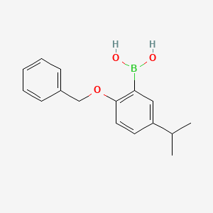 molecular formula C16H19BO3 B8206562 (2-Phenylmethoxy-5-propan-2-ylphenyl)boronic acid 