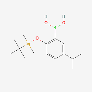 {2-[(Tert-butyldimethylsilyl)oxy]-5-(propan-2-yl)phenyl}boronic acid