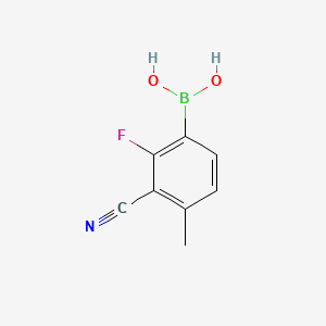 molecular formula C8H7BFNO2 B8206578 (3-Cyano-2-fluoro-4-methylphenyl)boronic acid 