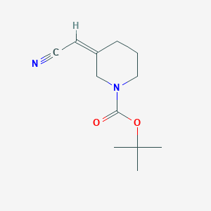 molecular formula C12H18N2O2 B8206579 2-(1-Boc-3-piperidinylidene)acetonitrile 