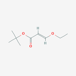 molecular formula C9H16O3 B8206590 tert-butyl (E)-3-ethoxyprop-2-enoate 