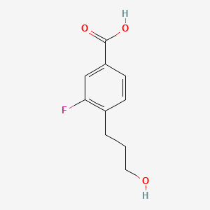molecular formula C10H11FO3 B8206599 3-Fluoro-4-(3-hydroxypropyl)benzoic acid 