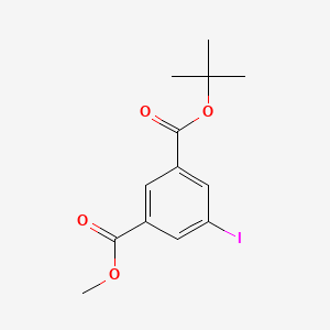 molecular formula C13H15IO4 B8206620 3-O-tert-butyl 1-O-methyl 5-iodobenzene-1,3-dicarboxylate 