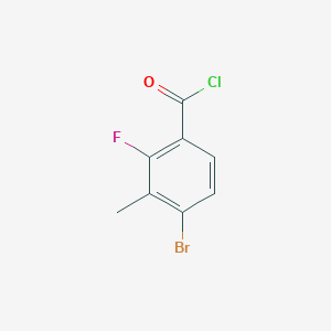 molecular formula C8H5BrClFO B8206630 4-Bromo-2-fluoro-3-methylbenzoylchloride 