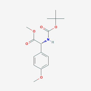 molecular formula C15H21NO5 B8206657 methyl (2R)-2-(4-methoxyphenyl)-2-[(2-methylpropan-2-yl)oxycarbonylamino]acetate 