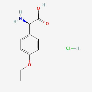 molecular formula C10H14ClNO3 B8206671 (2R)-2-amino-2-(4-ethoxyphenyl)acetic acid;hydrochloride 