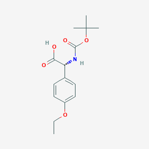 molecular formula C15H21NO5 B8206673 (2R)-2-(4-ethoxyphenyl)-2-[(2-methylpropan-2-yl)oxycarbonylamino]acetic acid 