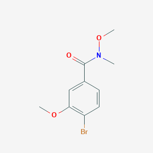 molecular formula C10H12BrNO3 B8206676 4-bromo-N,3-dimethoxy-N-methylbenzamide 