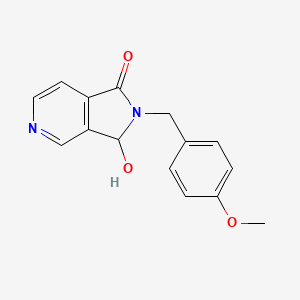 molecular formula C15H14N2O3 B8206682 3-hydroxy-2-[(4-methoxyphenyl)methyl]-3H-pyrrolo[3,4-c]pyridin-1-one 