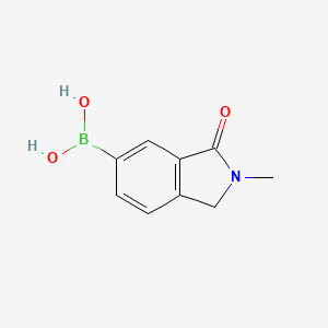 molecular formula C9H10BNO3 B8206713 (2-Methyl-3-oxoisoindolin-5-yl)boronicacid 