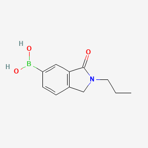 molecular formula C11H14BNO3 B8206719 (3-oxo-2-propyl-1H-isoindol-5-yl)boronic acid 