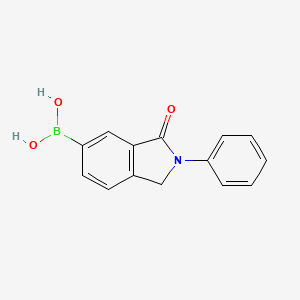 molecular formula C14H12BNO3 B8206721 (3-oxo-2-phenyl-1H-isoindol-5-yl)boronic acid 
