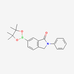molecular formula C20H22BNO3 B8206752 2-phenyl-6-(4,4,5,5-tetramethyl-1,3,2-dioxaborolan-2-yl)-3H-isoindol-1-one 