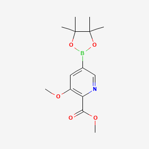 molecular formula C14H20BNO5 B8206766 Methyl 3-methoxy-5-(4,4,5,5-tetramethyl-1,3,2-dioxaborolan-2-yl)pyridine-2-carboxylate 