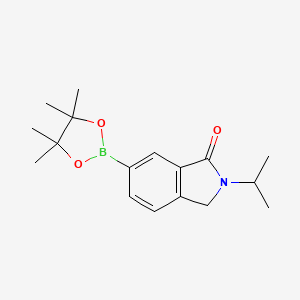 molecular formula C17H24BNO3 B8206779 2-Isopropyl-6-(4,4,5,5-tetramethyl-1,3,2-dioxaborolan-2-yl)isoindolin-1-one 