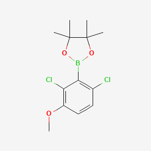molecular formula C13H17BCl2O3 B8206816 2-(2,6-Dichloro-3-methoxyphenyl)-4,4,5,5-tetramethyl-1,3,2-dioxaborolane 