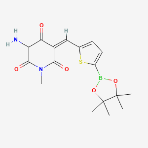 molecular formula C17H21BN2O5S B8206828 2-(1,3-Dimethyl-2,4,6-trioxohexahydropyrimidin-5-ylidenemethyl)thiophene-5-boronic acid pinacol ester 