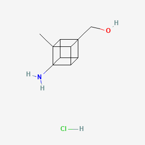 molecular formula C10H14ClNO B8206855 (4-Amino-3-methylcuban-1-yl)methanol;hydrochloride 