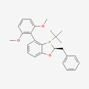 molecular formula C26H29O3P B8206913 (2S)-2-benzyl-3-tert-butyl-4-(2,6-dimethoxyphenyl)-2H-1,3-benzoxaphosphole 