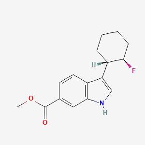 molecular formula C16H18FNO2 B8206925 methyl 3-[(1S,2R)-2-fluorocyclohexyl]-1H-indole-6-carboxylate 