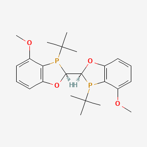 molecular formula C24H32O4P2 B8206939 (2S,2'S,3S,3'S)-3,3'-di-tert-butyl-4,4'-dimethoxy-2,2',3,3'-tetrahydro-2,2'-bibenzo[d][1,3]oxaphosphole 