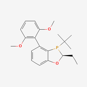 molecular formula C21H27O3P B8206966 (2S)-3-tert-butyl-4-(2,6-dimethoxyphenyl)-2-ethyl-2H-1,3-benzoxaphosphole 