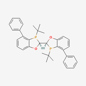 molecular formula C34H36O2P2 B8206976 (2S,2'S)-3,3'-Di-tert-butyl-4,4'-diphenyl-2,2',3,3'-tetrahydro-2,2'-bi[1,3-benzooxaphosphole] 