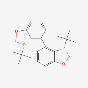 molecular formula C22H28O2P2 B8206984 3-tert-butyl-4-(3-tert-butyl-2H-1,3-benzoxaphosphol-4-yl)-2H-1,3-benzoxaphosphole 