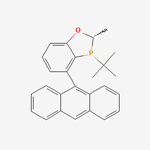 molecular formula C26H25OP B8206989 (2S)-4-anthracen-9-yl-3-tert-butyl-2-methyl-2H-1,3-benzoxaphosphole 