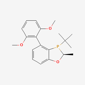 molecular formula C20H25O3P B8206992 (2S)-2-Methyl-3-tert-butyl-4-(2,6-dimethoxyphenyl)-2,3-dihydro-1,3-benzooxaphosphole 