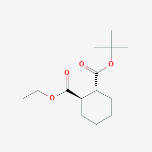 molecular formula C14H24O4 B8206994 (1R,2R)-Ethyl 2-(tert-butoxycarbonyl)cyclohexanecarboxylate 