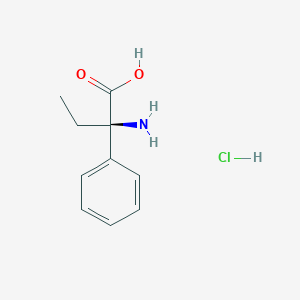 molecular formula C10H14ClNO2 B8206997 (R)-2-Amino-2-phenylbutanoic acid hydrochloride 