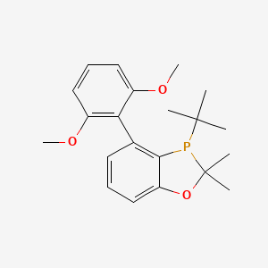 molecular formula C21H27O3P B8207013 3-Tert-butyl-4-(2,6-dimethoxyphenyl)-2,2-dimethyl-1,3-benzoxaphosphole 