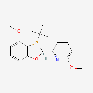 molecular formula C18H22NO3P B8207036 2-[(2S)-3-tert-butyl-4-methoxy-2H-1,3-benzoxaphosphol-2-yl]-6-methoxypyridine 