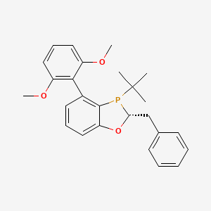 molecular formula C26H29O3P B8207046 (2R)-2-benzyl-3-tert-butyl-4-(2,6-dimethoxyphenyl)-2H-1,3-benzoxaphosphole 