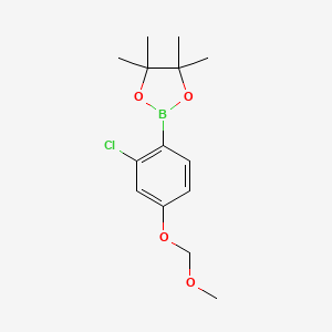 molecular formula C14H20BClO4 B8207060 2-Chloro-4-(methoxymethoxy)phenylboronic acid pinacol ester 