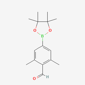 molecular formula C15H21BO3 B8207079 2,6-Dimethyl-4-(4,4,5,5-tetramethyl-1,3,2-dioxaborolan-2-yl)benzaldehyde 