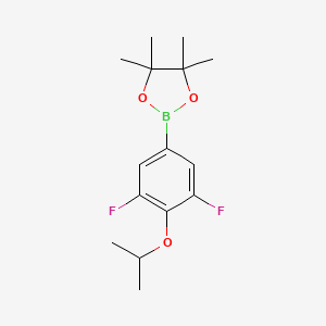molecular formula C15H21BF2O3 B8207087 2-(3,5-Difluoro-4-isopropoxyphenyl)-4,4,5,5-tetramethyl-1,3,2-dioxaborolane 
