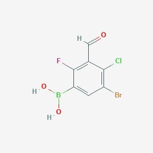 molecular formula C7H4BBrClFO3 B8207099 (5-Bromo-4-chloro-2-fluoro-3-formylphenyl)boronic acid 