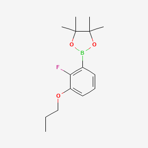 molecular formula C15H22BFO3 B8207124 2-(2-Fluoro-3-propoxyphenyl)-4,4,5,5-tetramethyl-1,3,2-dioxaborolane 