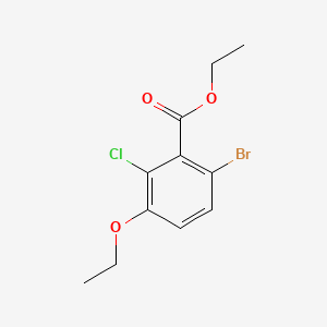 molecular formula C11H12BrClO3 B8207144 Ethyl 6-bromo-2-chloro-3-ethoxybenzoate 