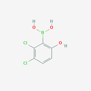 molecular formula C6H5BCl2O3 B8207150 2,3-Dichloro-6-hydroxyphenylboronic acid 